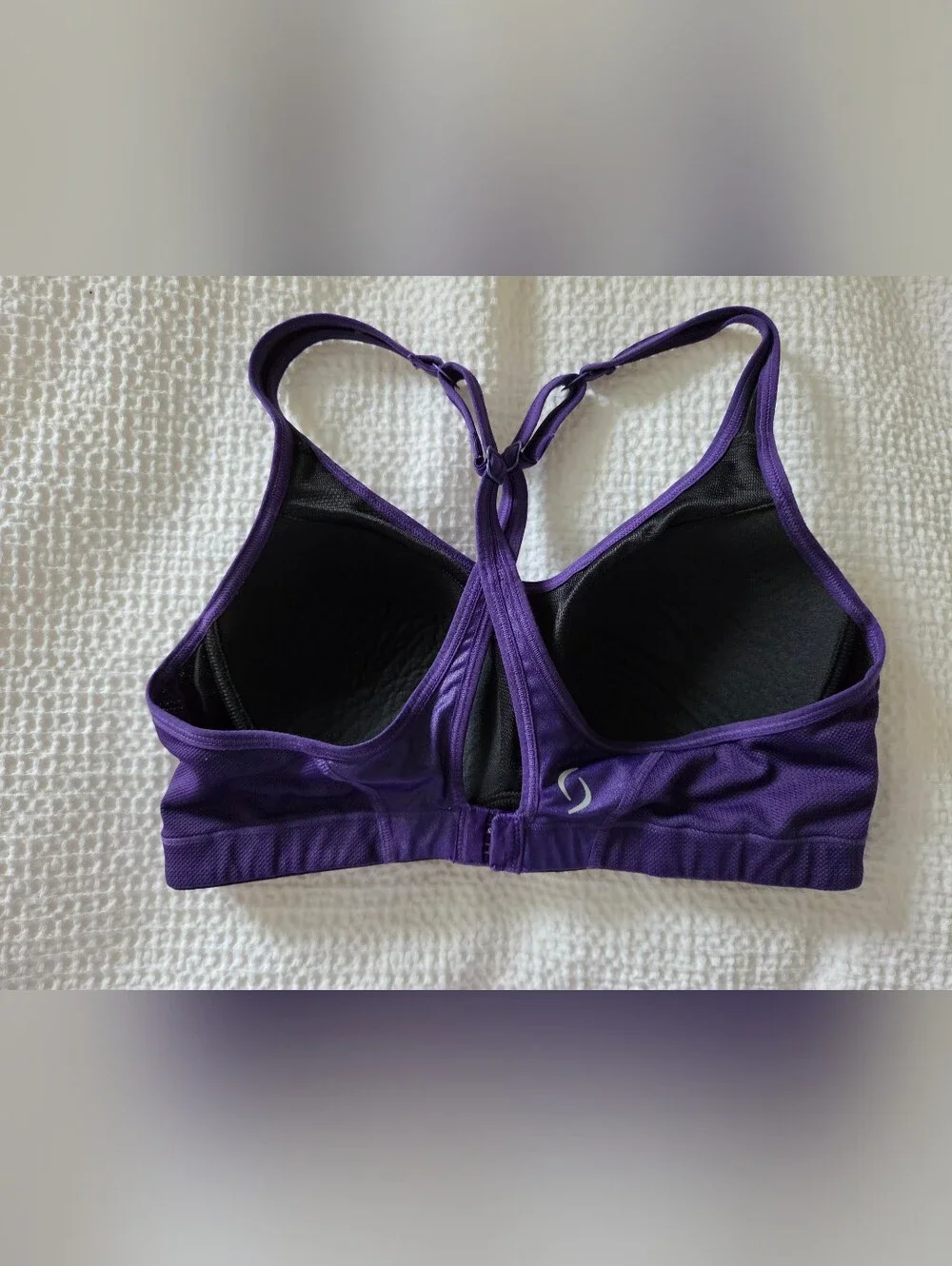 Moving Comfort Purple and Black Racerback Sports Bra